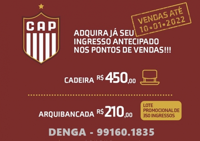 A DENGA INFORMA: COMPRE D&#039;JÁ O PACOTE PROMOCIONAL PARA OS JOGOS DO CAP NO PAN