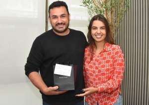 ISABELA REZENDE, PRESIDENTE DA CDL, SE REÚNE COM LEANDRO CAIXETA, PRESIDENTE DA CÂMARA