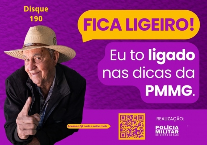 PMMG REALIZA A CAMPANHA SE DEU DÚVIDA É GOLPE!