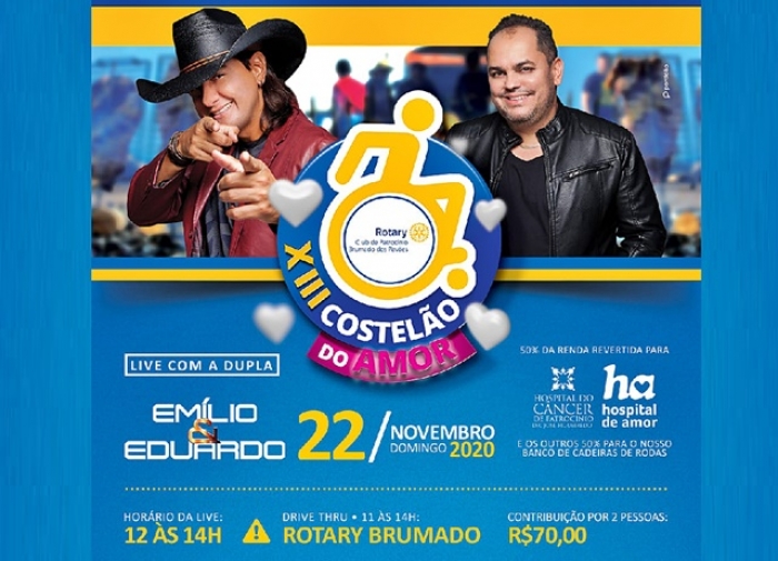 COSTELÃO DO AMOR DO ROTARY BRUMADO SERÁ 22 DE NOVEMBRO