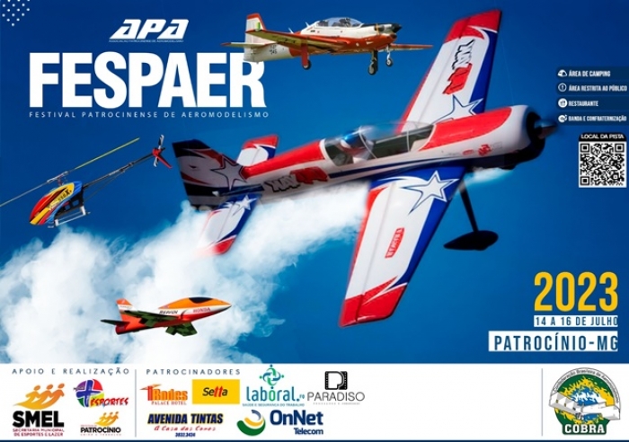 FESTIVAL PATROCINENSE DE AEROMODELISMO ACONTECE NOS DIAS 14, 15 E 16, COM GRANDE MOVIMENTAÇÃO