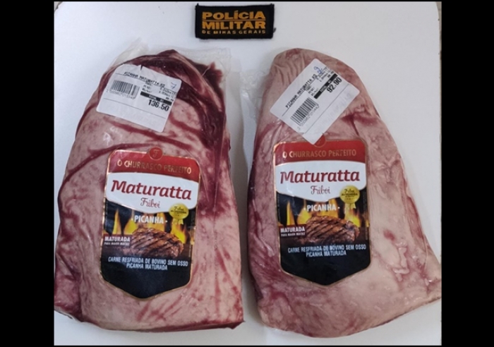 PM RECUPERA PICANHA FURTADA EM SUPERMERCADO DO MARCIANO BRANDÃO