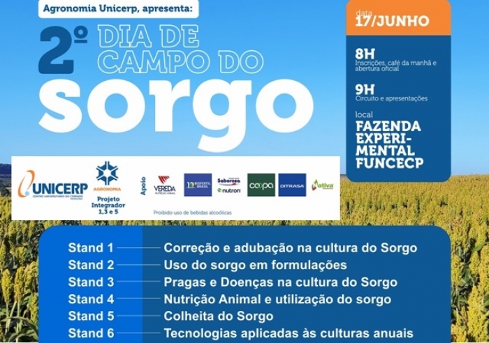 FAZENDA EXPERIMENTAL DO UNICERP SEDIA 2ª EDIÇÃO DO ‘DIA DE CAMPO DO SORGO’