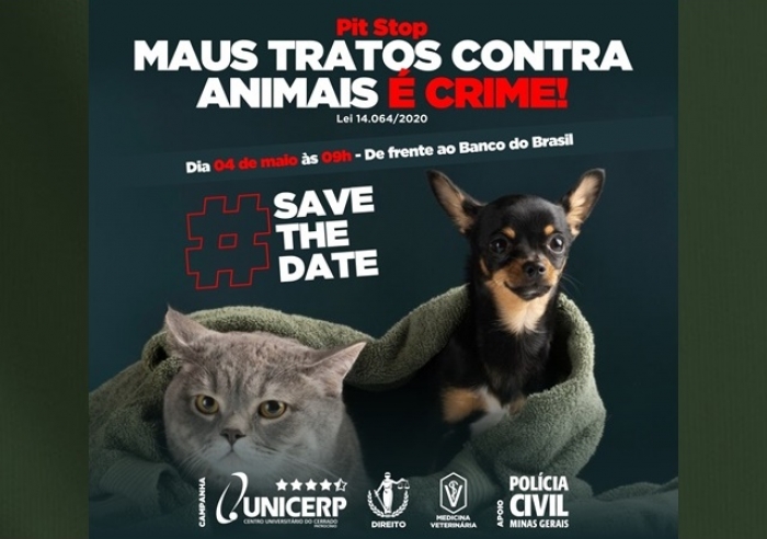 UNICERP E POLÍCIA CIVIL FAZEM MOVIMENTAÇÃO RELACIONADA A PROTEÇÃO ANIMAL